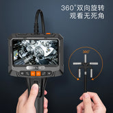S10 Pipe Endoscope Dual-lens 360 Degrees Industrial Steerable Endoscope High-definition Camera Car Maintenance Engine Detection